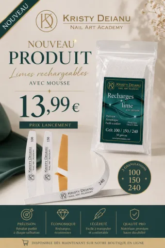  Nouvelles limes rechargeables avec mousse disponible dans notre boutique produits pour ongles à Nice, Nice, KRISTY DEIANU