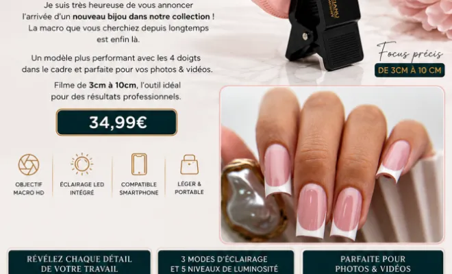  La Macro Lens avec éclairage intégré pour les ongles et pour les cils., Nice, KRISTY DEIANU